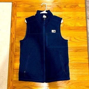 Men’s the north face large blue sweater vest